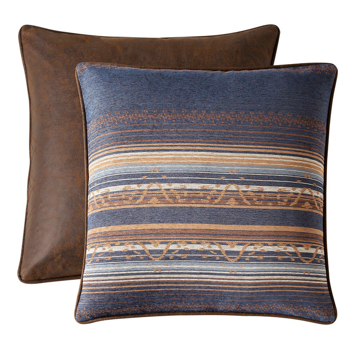 Estes - Chenille Reversible Euro Sham - Blue