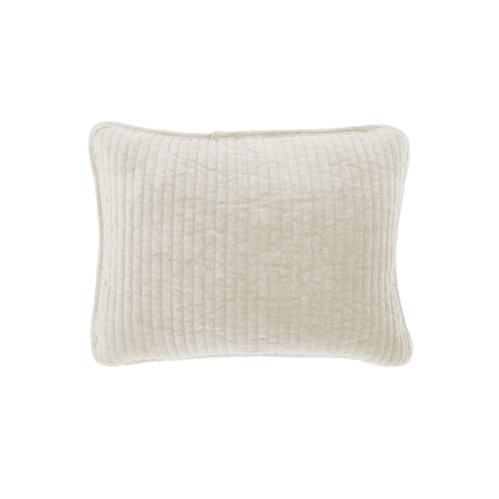 Stonewashed Cotton Velvet - Boudoir Pillow - Vintage White