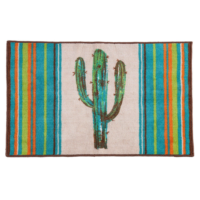Saguaro Cactus - Serape Colorful Cactus Rug 2 Per Carton - Green / Turquoise