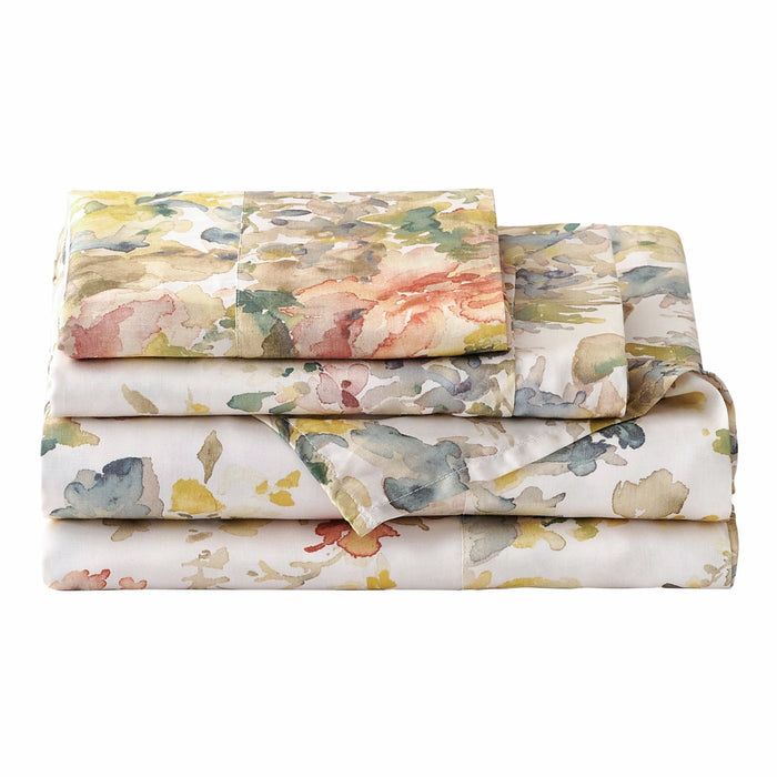 Lyocell - Queen Jardin Eucalyptus Sheet Set (Set of 4) - Salmon