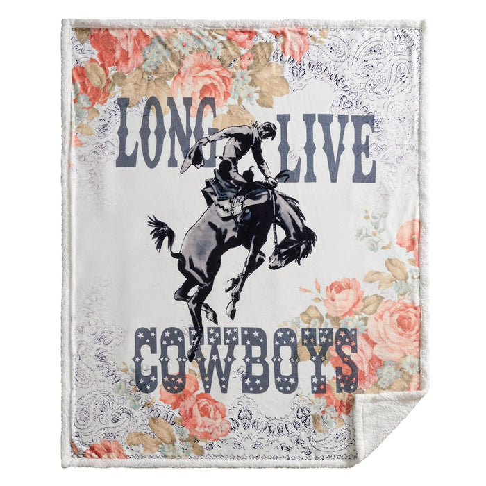 Campfire - Long Live Cowboys Campfire Sherpa Throw - Multi Color