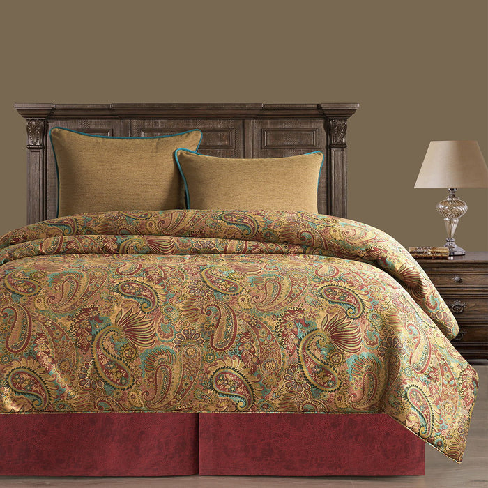 San Angelo - Full Comforter Set (Set of 4) - Red