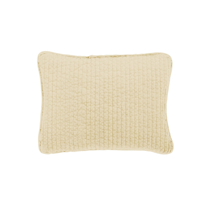 Stonewashed Cotton Velvet - Boudoir Pillow - Light Tan