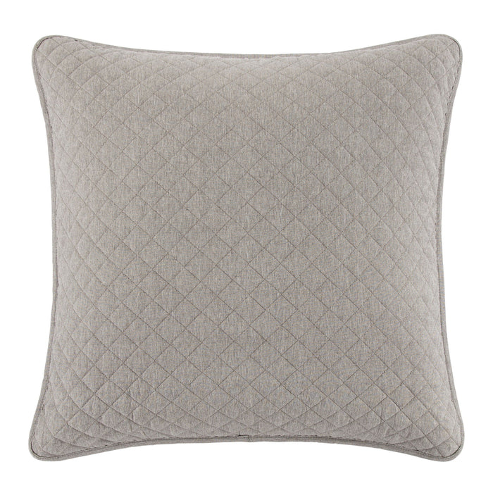 Anna - Diamond Quilted Euro Sham - Taupe