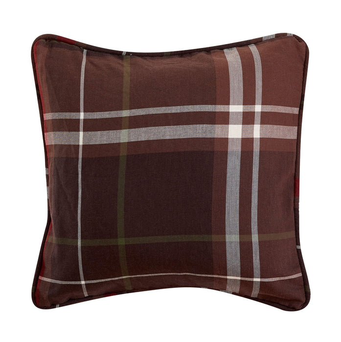Jackson - Plaid Euro Sham - Brown / Red