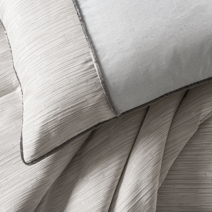 Celeste - King Comforter Set (Set of 4) - Taupe / Ivory