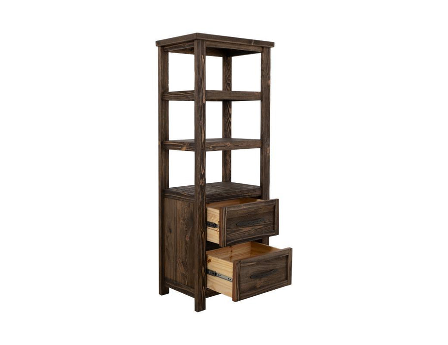 Dutton - Wall Unit With Electric Fireplace Insert - Brown