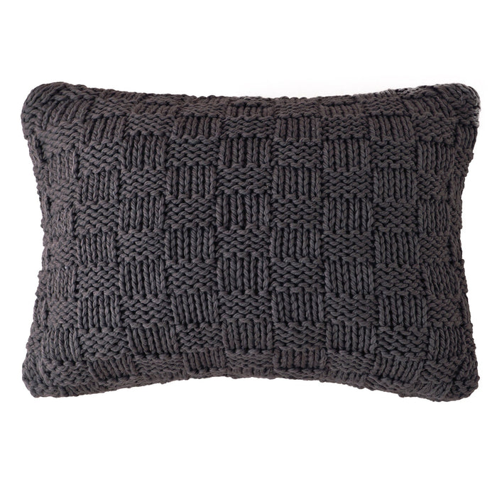 Chess Knit - Dutch Euro Pillow - Slate