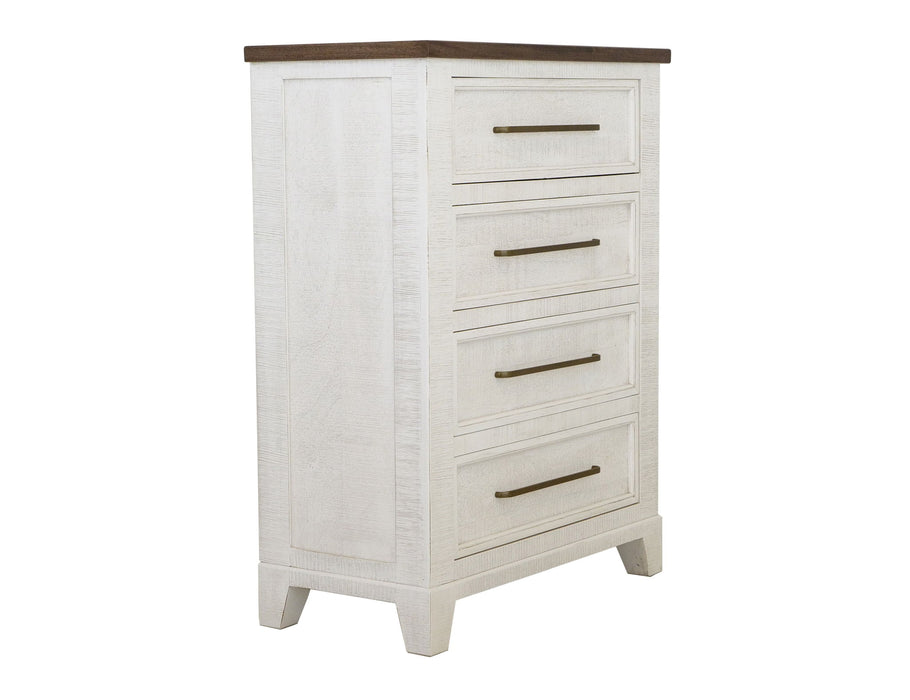 Stoa - 4 Drawer Chest - White / Brown