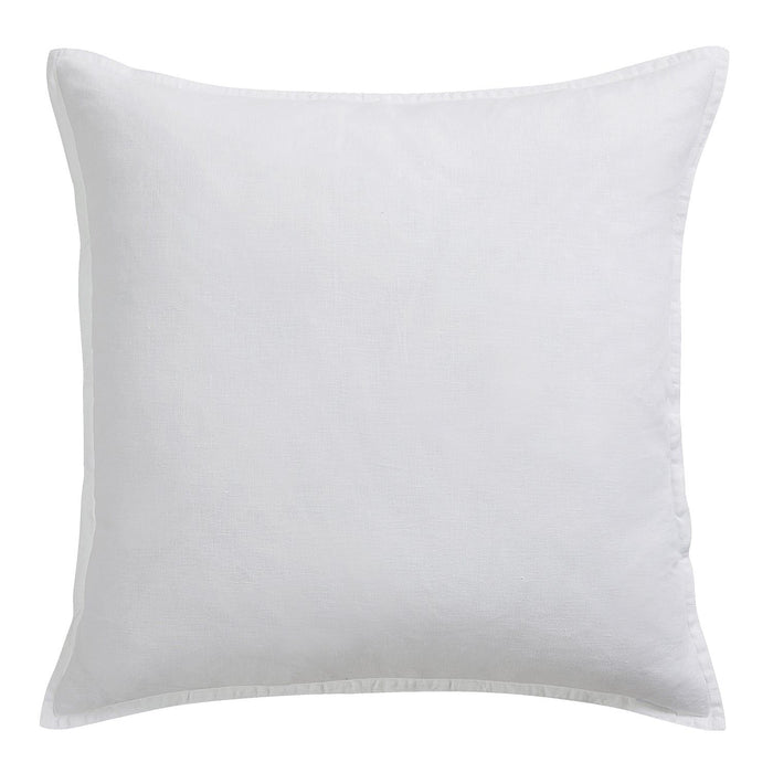 100% French Flax Linen - Euro Sham - White