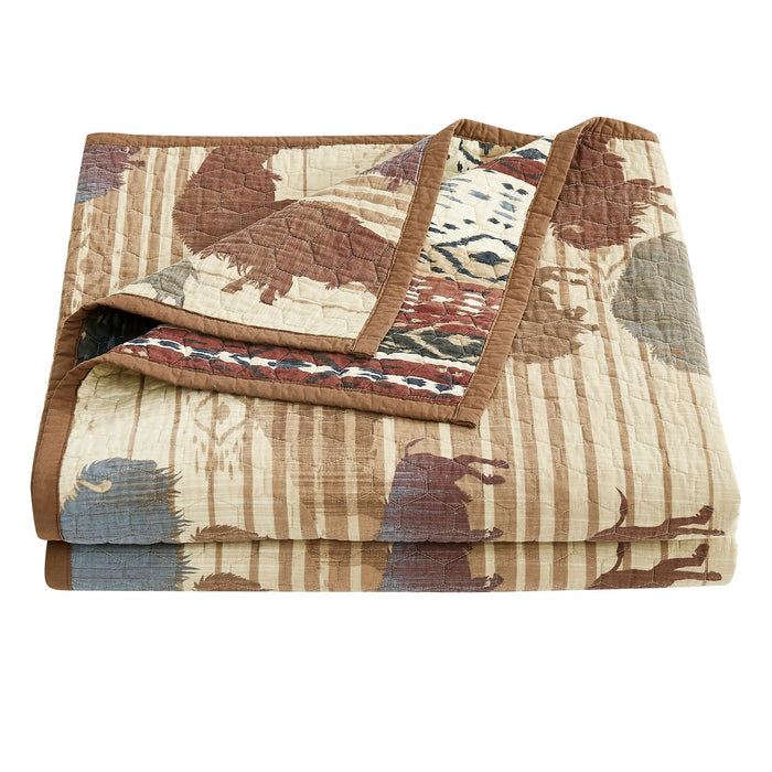 Home On The Range - Twin Reversible Quilt Set (Set of 2) - Tan