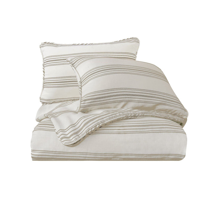 Prescott - Queen Duvet Cover Set (Set of 3) - Taupe