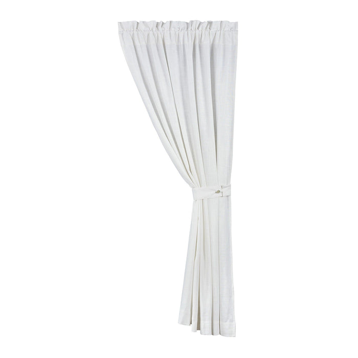 Luna - Extra Long Lined Curtain Panel - White