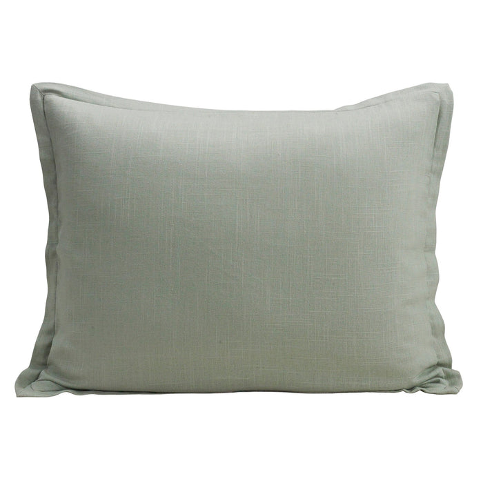 Hera - Washed Linen Tailored Dutch Euro Pillow - Sage