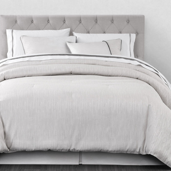 Celeste - King Comforter Set (Set of 4) - Taupe / Ivory