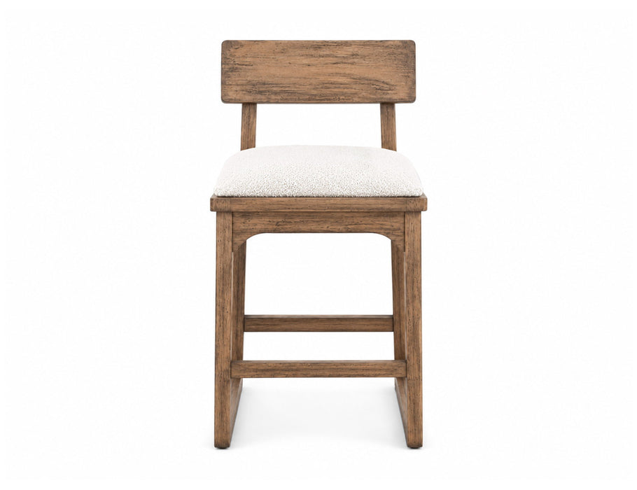 Balam - Upholstered Barstool (Set of 2) - Brown / Beige