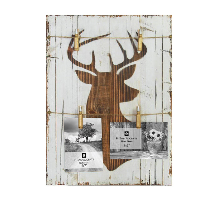 Deer - 13.6" x 18.9" Bust Picture Holder 4 Per Carton - White / Brown