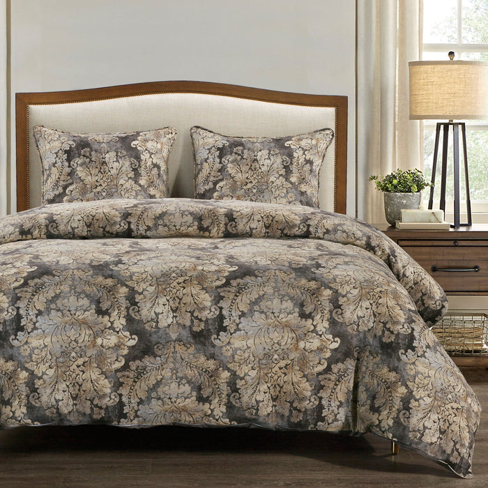 Victoria - Queen Washed Linen Duvet Cover Set (Set of 3) - Multi Color