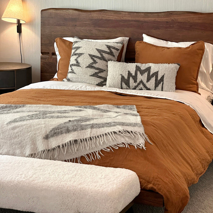 Maguey - Handwoven Square Pillow - Natural / Tan