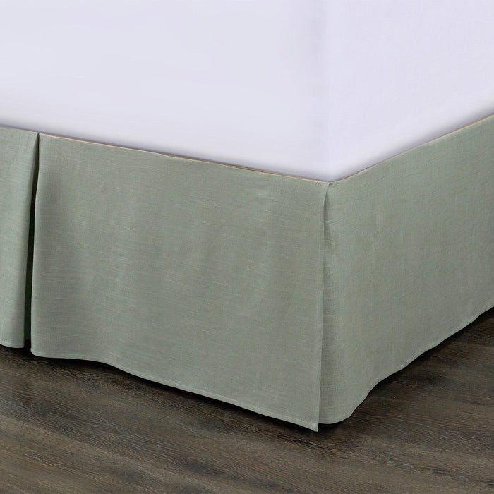 Hera - Queen Washed Linen Tailored Bed Skirt - Sage