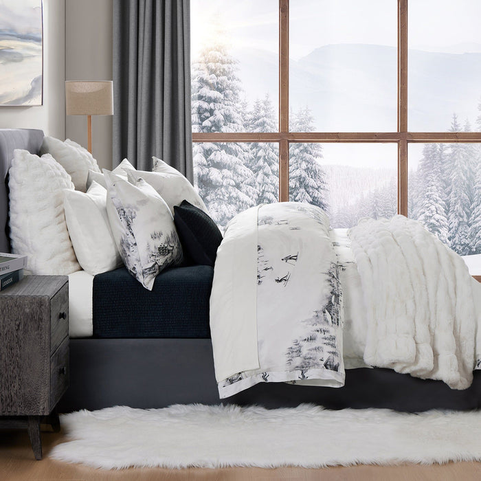 Ski Life - Twin Eucalyptus Comforter Set (Set of 2) - Gray