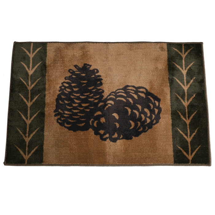 Lodge Pine Cone - Pine Cone Rug 2 Per Carton - Brown / Chocolate