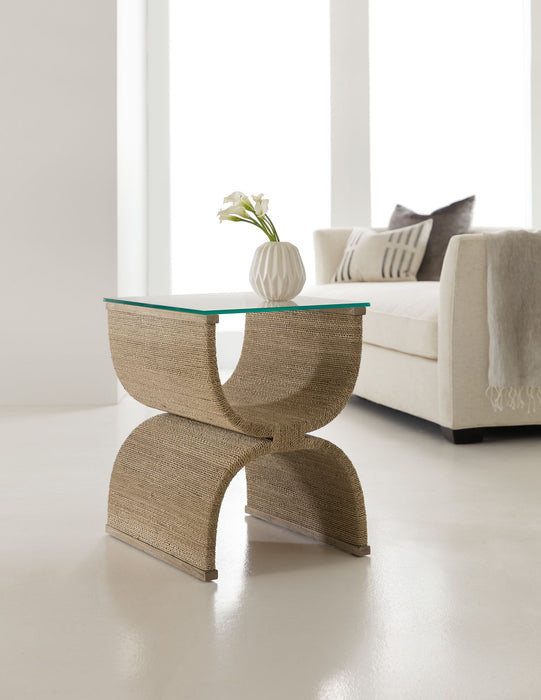 Melange - Lenny Woven End Table - Light Brown
