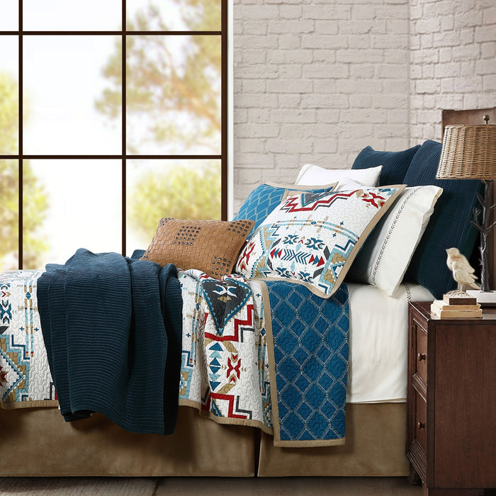 Spirit Valley - Full/Queen Quilt Set (Set of 3) - Teal