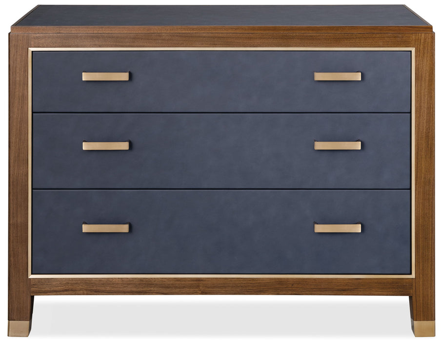 Melange - Gene Accent Drawer Chest - Brown / Blue