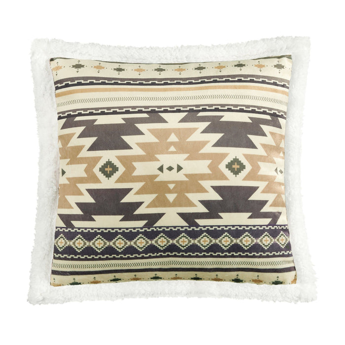 Campfire - Desert Sage Campfire Sherpa Pillow 6 Per Carton - Multi Color