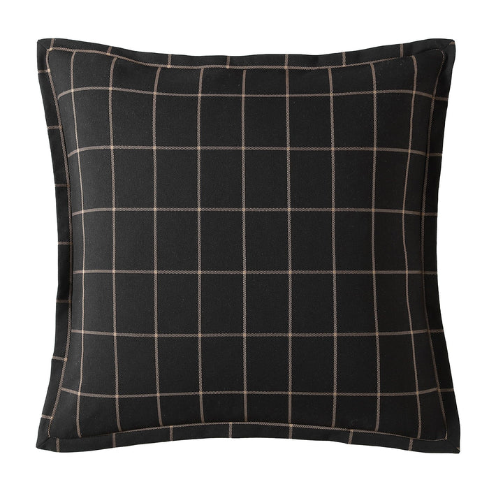 Windowpane - Plaid Euro Sham - Black