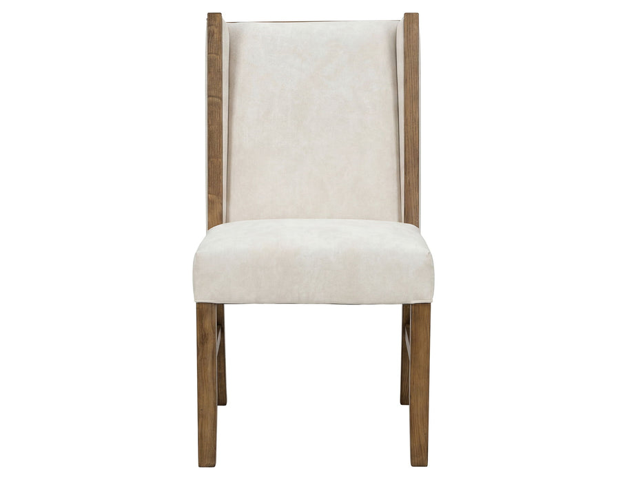 Silver - 39'' Upholstered Chair (Set of 2) - Ivory / Dark Brown