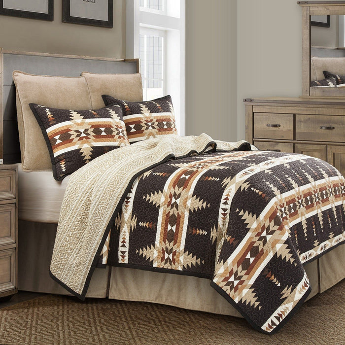 Yosemite - Full/Queen Reversible Quilt Set (Set of 3) - Multi Color