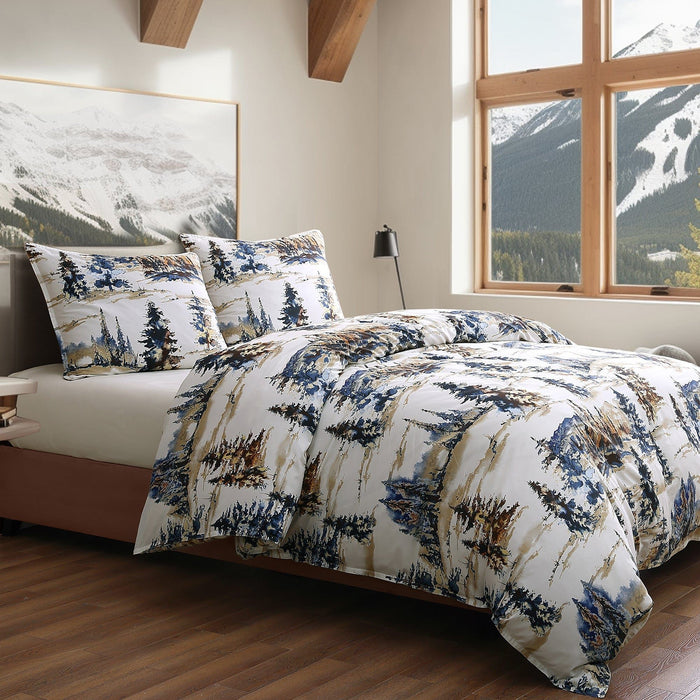Acadia - Queen Reversible Comforter Set (Set of 3) - Copper