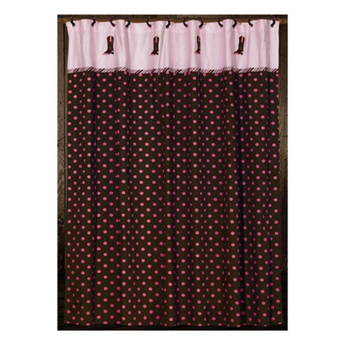 Pink Paisley - Boot Shower Curtain - Pink