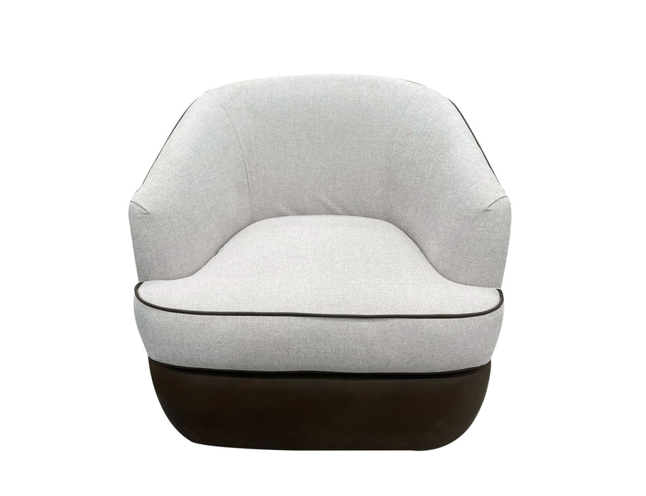 Tumbi - Armchair - Ivory / Brown