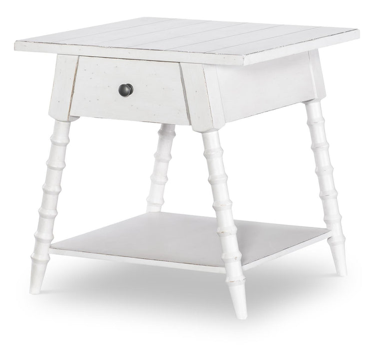 Vintage Market - Splayed Bobbin Leg 1 Drawer End Table