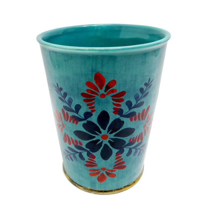 Bonita - Ceramic Wastebasket, 2 Per Carton - Blue