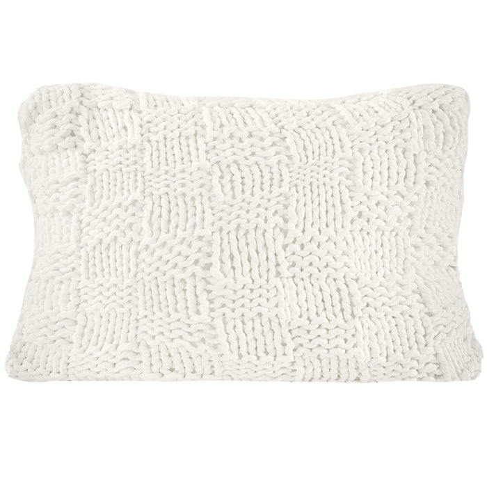 Chess Knit - Dutch Euro Pillow - Natural