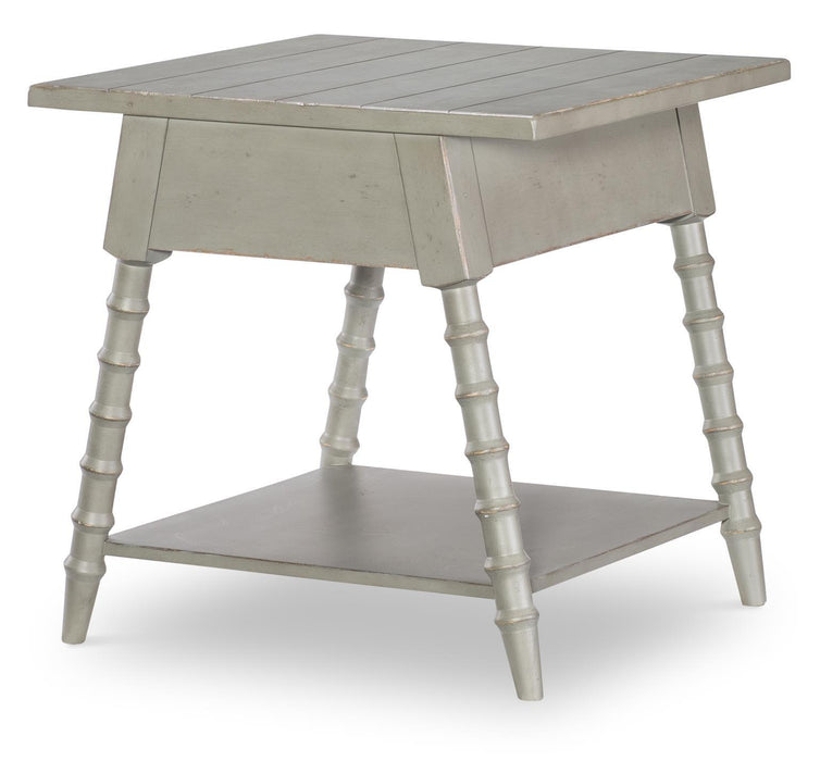 Vintage Market - Splayed Bobbin Leg 1 Drawer End Table