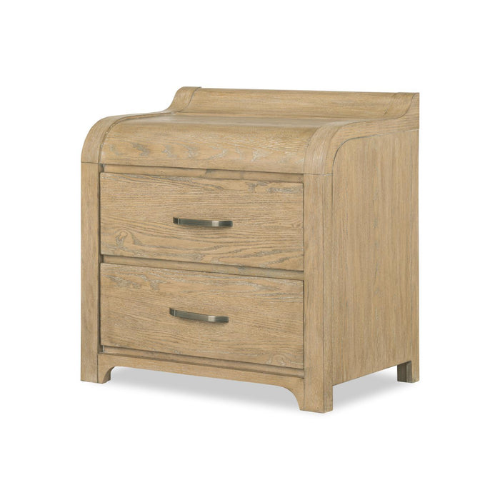 Flow - 2 Drawer Nightstand - Sandstone