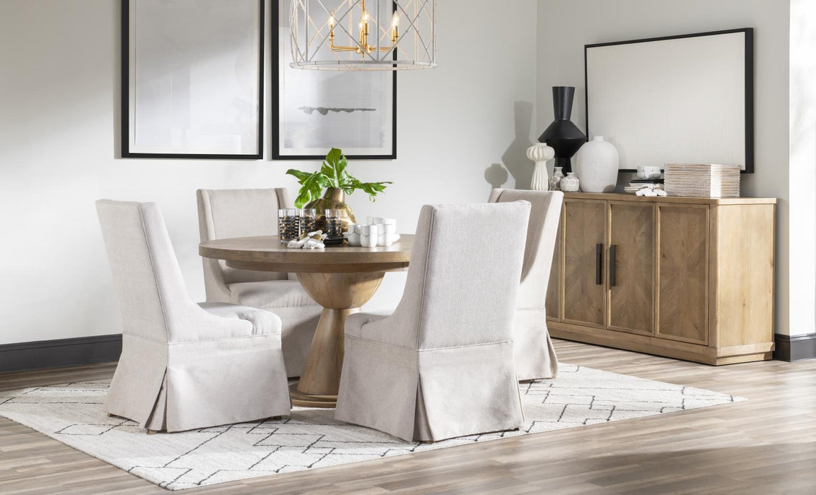 Torrance - Slip Covered Chair (Set of 2) - Aged Driftwood