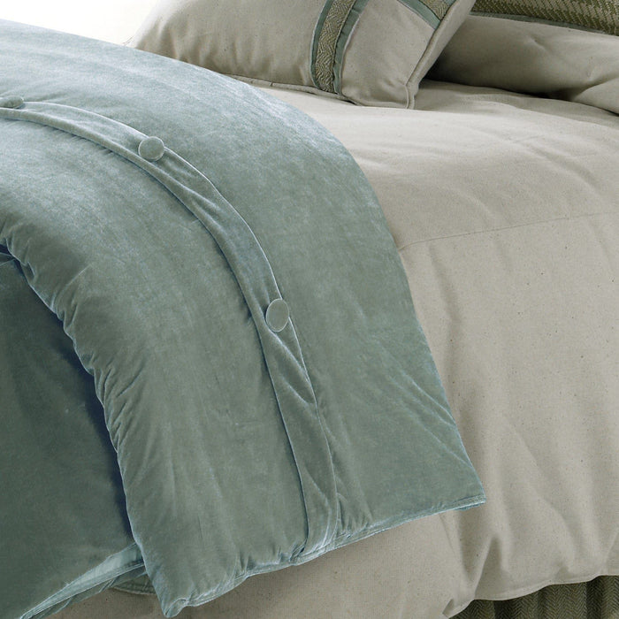 Arlington - King Velvet Duvet Cover - Green