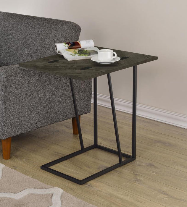 Carly - Expandable Engineered Wood C-Shaped Side Table