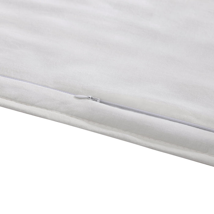 Mystic Stripe - Full/Queen Cotton Gauze Quilt Set (Set of 3) - Coral
