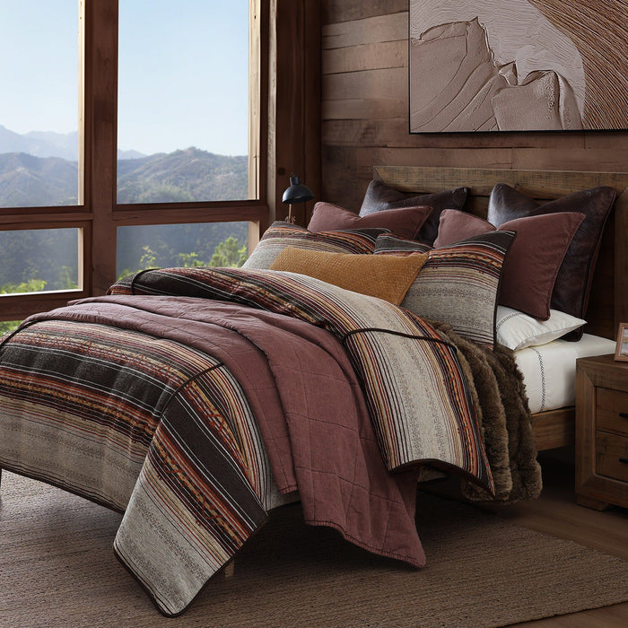 Estes - King Chenille Duvet Cover Set (Set of 3) - Copper