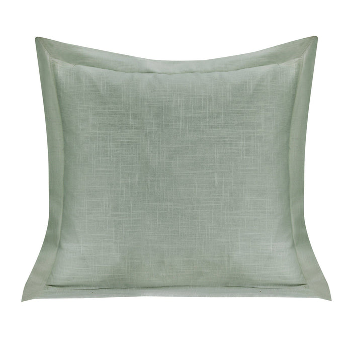 Luna - Single Flanged Washed Linen Pillow - Sage