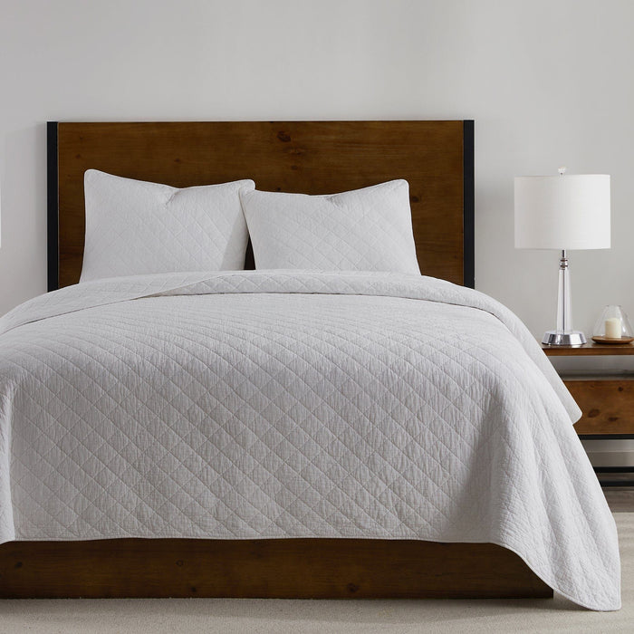 Cotton Gauze - King Stonewashed Quilt Set (Set of 3) - Vintage White