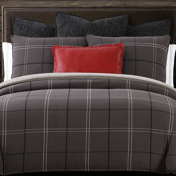 Heath - King Comforter Set (Set of 3) - Graphite