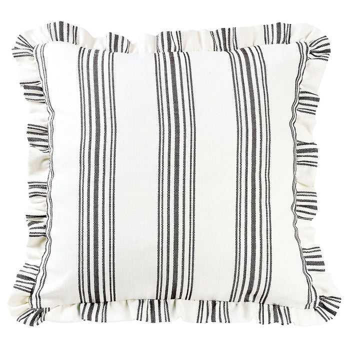 Prescott - Ruffled Euro Sham - Black